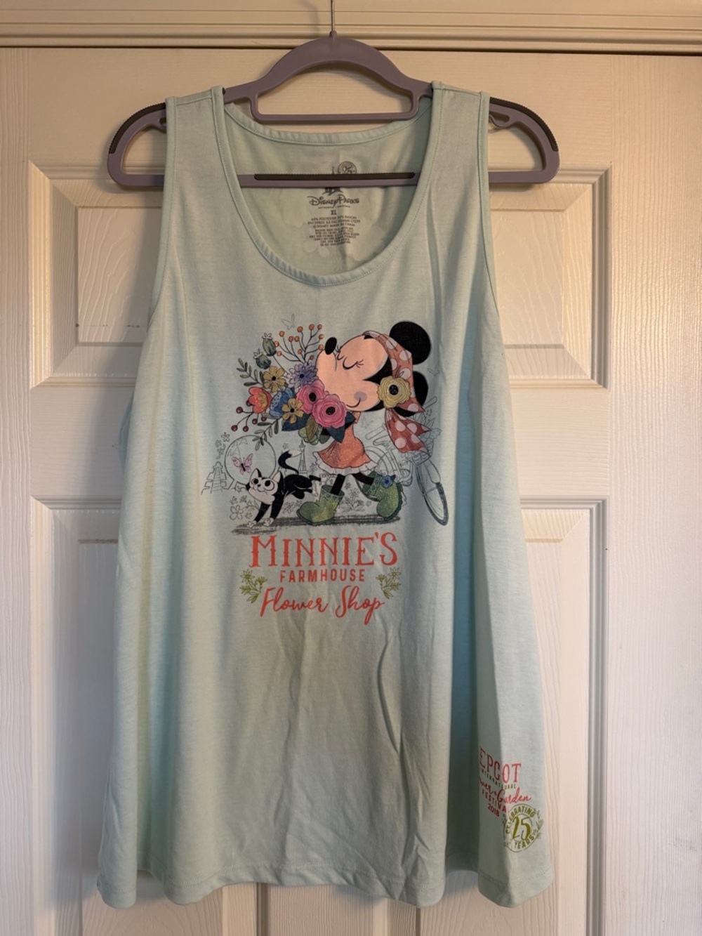 Disney Parks Light Mint Crewneck Tank for 2018 Flower and Garden 25 years